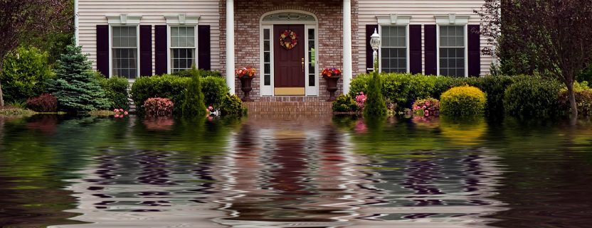 Flooded house